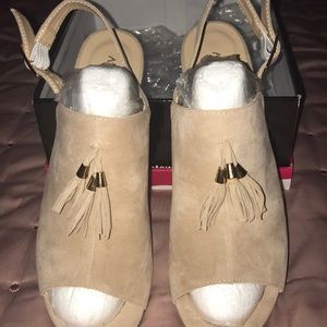 Beige Suede Sandal